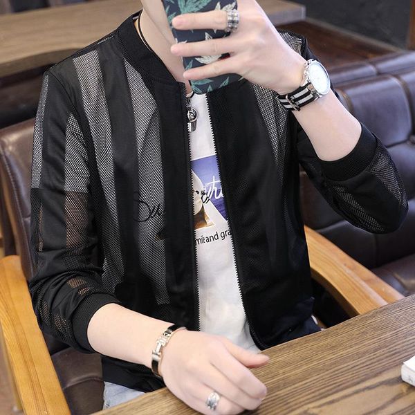 jacket men 2020 summer new ray air breathable jacket men sunscreen solid color stand collar baseball thin section, Black;brown
jacket men 2020 summer new ray air breathable jacket men sunscreen solid color stand collar baseball thin section, Black;brown