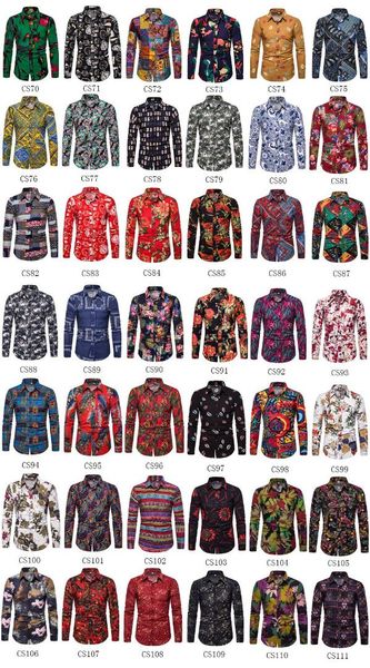 size: -4xl / 2019 new fashion floral print slim fit shirts men's long sleeve casual dress shirts 24 colors, White;black
size: -4xl / 2019 new fashion floral print slim fit shirts men's long sleeve casual dress shirts 24 colors, White;black