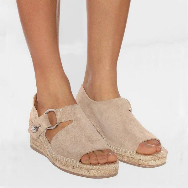 women 2020 sandals summer suede espadrille sandals chaussures femme platform sandalia feminina solid color ladies shoe, Black
women 2020 sandals summer suede espadrille sandals chaussures femme platform sandalia feminina solid color ladies shoe, Black