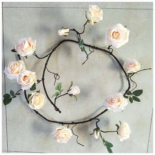 1.8m silk flowers roses artificial flower vine hanging window shopping decor ceiling rose rattan flower wall wedding decoration
1.8m silk flowers roses artificial flower vine hanging window shopping decor ceiling rose rattan flower wall wedding decoration