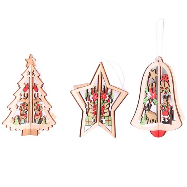 2pcs/set wood diy xmas new year home in christmas tree star bell hanging decor ornaments toy gift pendant decoration festival
2pcs/set wood diy xmas new year home in christmas tree star bell hanging decor ornaments toy gift pendant decoration festival