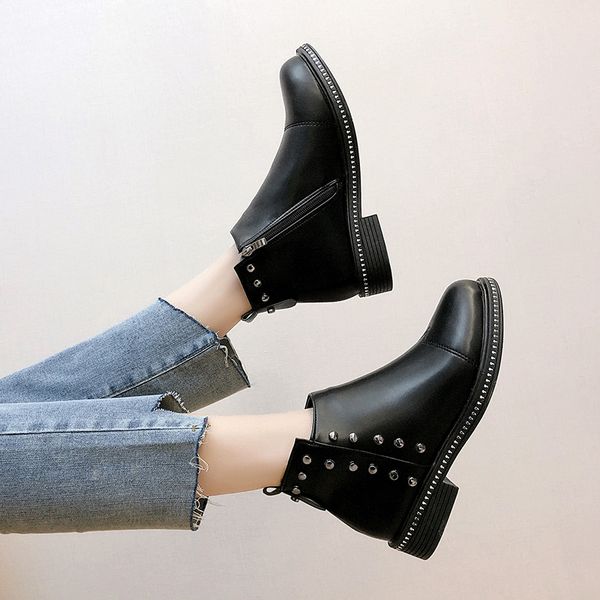 brand women's shoes white mid-calf boots winter footwear boots-women booties woman 2019 low heel round toe lace up fashion mid, Black
brand women's shoes white mid-calf boots winter footwear boots-women booties woman 2019 low heel round toe lace up fashion mid, Black