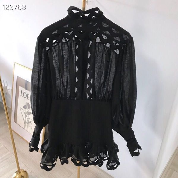 milan runway dress 2019 black/white o collar long sleeves women's dress with lace high end designer vestidos de festa 662
milan runway dress 2019 black/white o collar long sleeves women's dress with lace high end designer vestidos de festa 662