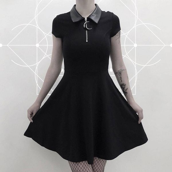 gothic mini dresses women black street punk above knee zipper summer preppy style stylish goth pleated casual shirt dresses elbise bb4, Black;gray
gothic mini dresses women black street punk above knee zipper summer preppy style stylish goth pleated casual shirt dresses elbise bb4, Black;gray