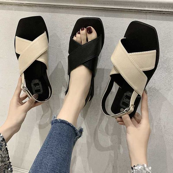 cinessd pu casual flat sandals woman 2020 square head summer sandals women shoes new chaussure fashion somen's heels shoes woman, Black
cinessd pu casual flat sandals woman 2020 square head summer sandals women shoes new chaussure fashion somen's heels shoes woman, Black