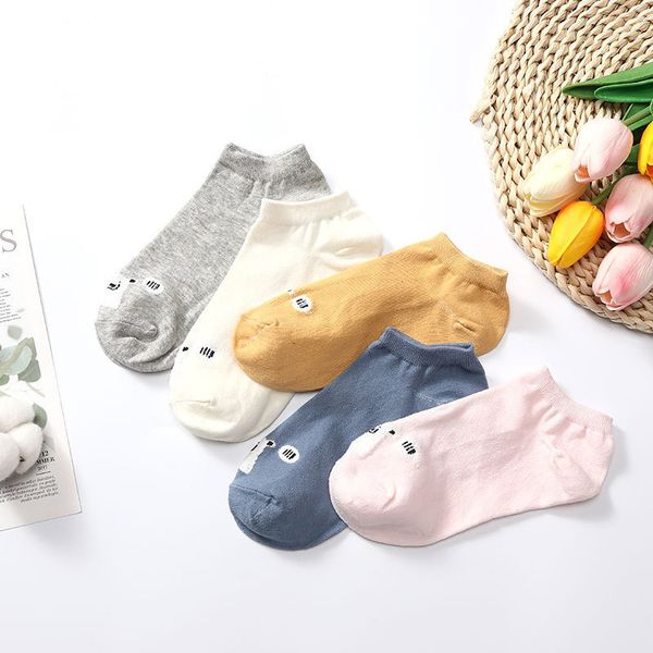 5 pair women socks polar bear kawaii cartoon boat socks candy color cute cotton shallow mouth non slip pink sox pw31, Black;white
5 pair women socks polar bear kawaii cartoon boat socks candy color cute cotton shallow mouth non slip pink sox pw31, Black;white