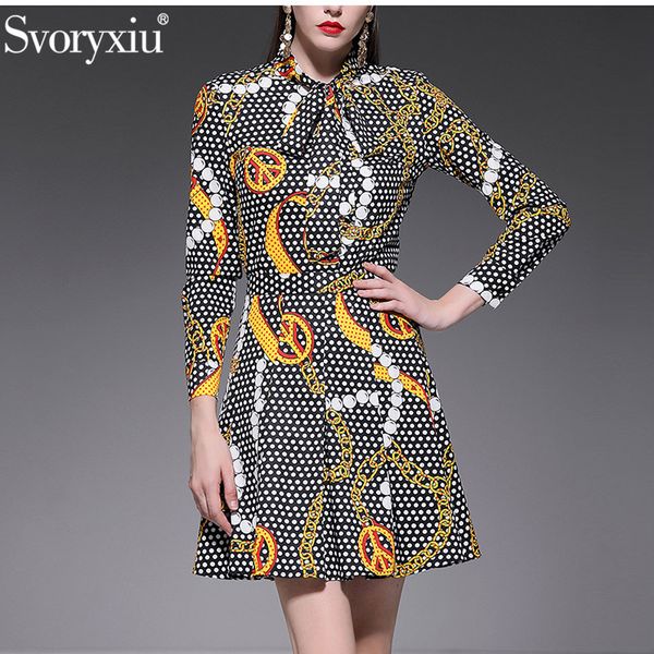 svoryxiu runway summer skirt suit women's fashion long sleeve bow collar blouse + mini skirts polka dot print two piece set, White
svoryxiu runway summer skirt suit women's fashion long sleeve bow collar blouse + mini skirts polka dot print two piece set, White