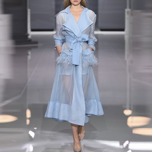 fashion 2019 designer runway dress women's perspective feather embellished lacing belt dress, Black;gray
fashion 2019 designer runway dress women's perspective feather embellished lacing belt dress, Black;gray