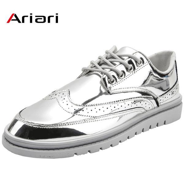 fashion men sneakers golden brogue shoes flats oxfords pu leather casual shoes wedding men flat platform sequin sneakers, Black
fashion men sneakers golden brogue shoes flats oxfords pu leather casual shoes wedding men flat platform sequin sneakers, Black