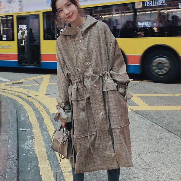 russian autumn winter casual loose trench coat with sashes oversize single breasted hooded vintage overcoats windbreaker outwear, Tan;black
russian autumn winter casual loose trench coat with sashes oversize single breasted hooded vintage overcoats windbreaker outwear, Tan;black
