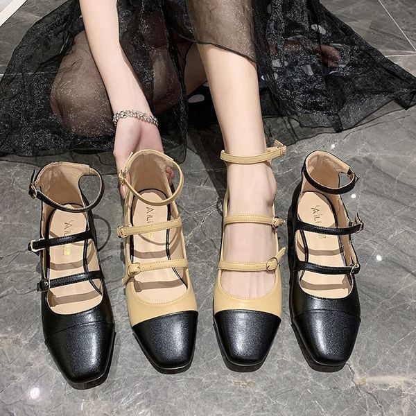 2020 spring and summer new mary jane shoes retro square head thick heel single shoes small fragrance women's x168, Black
2020 spring and summer new mary jane shoes retro square head thick heel single shoes small fragrance women's x168, Black