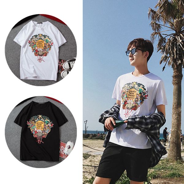 high-quality summer white cotton t-shirt short-sleeved mens womens printing fashion t-shirt ing, White;black
high-quality summer white cotton t-shirt short-sleeved mens womens printing fashion t-shirt ing, White;black