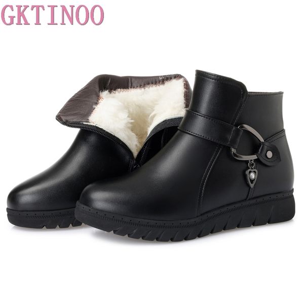 gktinoo 2018 new winter warm comfortable plush or wool snow boots women ankle boots flat heels leather shoes woman fashion, Black
gktinoo 2018 new winter warm comfortable plush or wool snow boots women ankle boots flat heels leather shoes woman fashion, Black