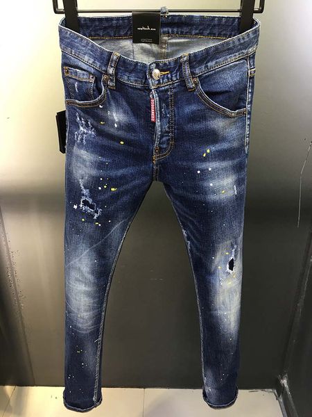 fall 2019 scratch patch slim hole jeans men men's splash ink printing personality color pants harajuku style, Blue
fall 2019 scratch patch slim hole jeans men men's splash ink printing personality color pants harajuku style, Blue