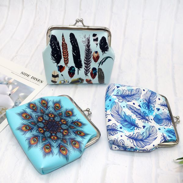 vintage women feather printing coin purses girl hasp zero wallet ladies clutch change purse female mini money bag pu leather, Red;black
vintage women feather printing coin purses girl hasp zero wallet ladies clutch change purse female mini money bag pu leather, Red;black