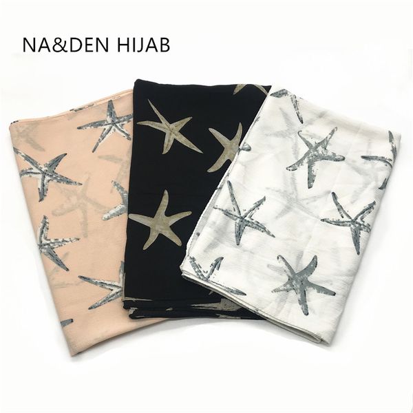 2019 plain bubble chiffon star print starfish shawls headband beach hijab summer muslim wraps women scarves/scarf 10pcs
2019 plain bubble chiffon star print starfish shawls headband beach hijab summer muslim wraps women scarves/scarf 10pcs