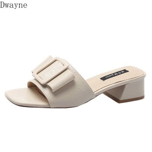 new bow open toe women's slippers summer korean girl thick heel sandals high heel lazy shoes 4cm, Black
new bow open toe women's slippers summer korean girl thick heel sandals high heel lazy shoes 4cm, Black