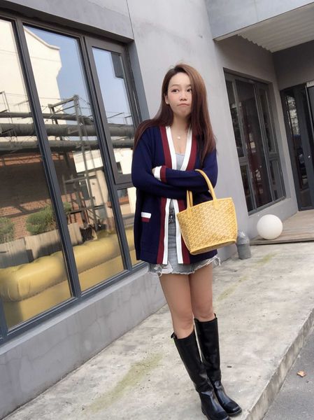 women cardigan sweater coat casual new autumn clothing double pockets simple design female knitwear outwear top, White
women cardigan sweater coat casual new autumn clothing double pockets simple design female knitwear outwear top, White