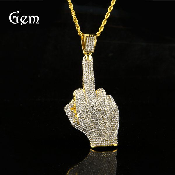middle finger diamond necklace street wind heavy drill full diamond alloy big finger pendant vertical middle finger hip hop necklace, Silver
middle finger diamond necklace street wind heavy drill full diamond alloy big finger pendant vertical middle finger hip hop necklace, Silver