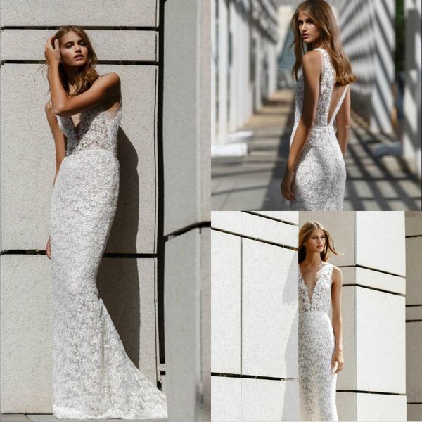 2020 mira zwillinger mermaid wedding dresses appliques lace sweep train beach bridal gowns robes de mariée v neck trumpet wedding dress, White
2020 mira zwillinger mermaid wedding dresses appliques lace sweep train beach bridal gowns robes de mariée v neck trumpet wedding dress, White