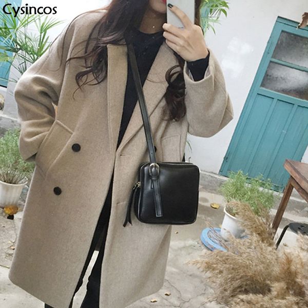 cysincos новая смесь шерсти женщин с длинным рукавом отложным воротником outwear повседневная осень зима пальто женщина пальто куртки плюс р, Black
cysincos новая смесь шерсти женщин с длинным рукавом отложным воротником outwear повседневная осень зима пальто женщина пальто куртки плюс р, Black