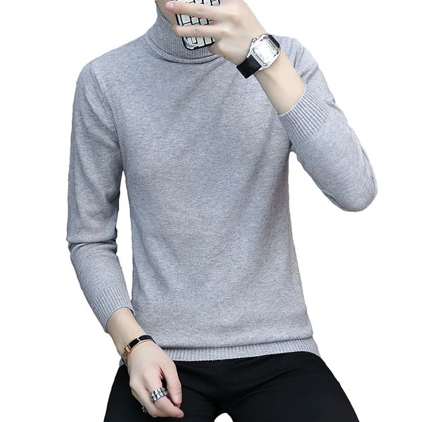 2019 nuevo invierno cálido suéter hombres moda cuello alto hombres elástico fuerza slim fit casual pulóver suéter, White;black
2019 nuevo invierno cálido suéter hombres moda cuello alto hombres elástico fuerza slim fit casual pulóver suéter, White;black