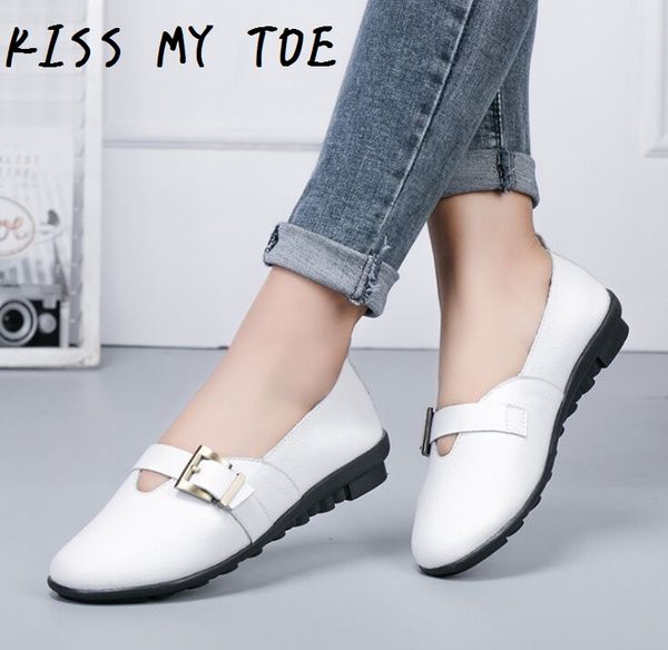 fashion 2019 soft buckle genuine leather casual breathable shoes for women flat ladies trainers chaussure femme zapatos mujer, Black
fashion 2019 soft buckle genuine leather casual breathable shoes for women flat ladies trainers chaussure femme zapatos mujer, Black