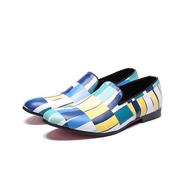new fashion geometry printing men loafers slip on leather shoes casual shoes men flats, Black
new fashion geometry printing men loafers slip on leather shoes casual shoes men flats, Black