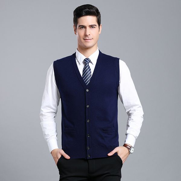 macrosea autumn&winter men's cardigan solid color wool sweater classic style male's sleeveless sweater cardigan vest 9069, White;black
macrosea autumn&winter men's cardigan solid color wool sweater classic style male's sleeveless sweater cardigan vest 9069, White;black