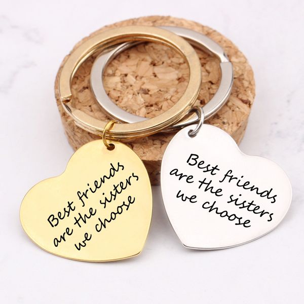 engraved sister are the sisters we choose key chains gifts for sisters friends keyring keys holder bag charm key tag, Silver 
engraved sister are the sisters we choose key chains gifts for sisters friends keyring keys holder bag charm key tag, Silver