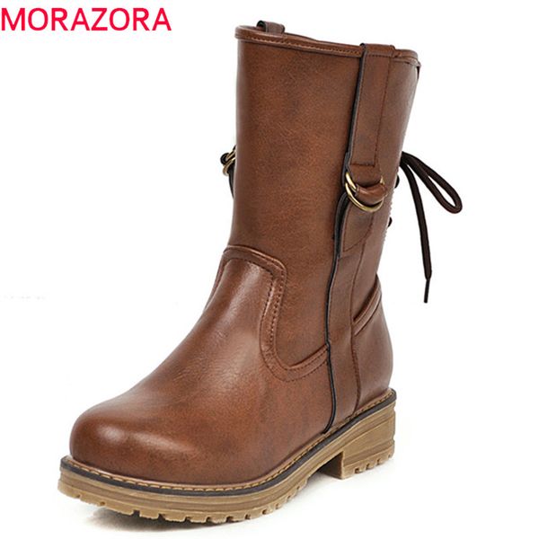 morazora 2020 new arrival ankle boots for women cross tied autumn winter boots metal decoration low heels casual shoes woman, Black
morazora 2020 new arrival ankle boots for women cross tied autumn winter boots metal decoration low heels casual shoes woman, Black