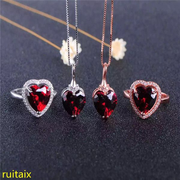 kjjeaxcmy boutique jewels 925 sterling silver inlaid with natural heart-shaped pomegranate stone necklace pendant ring 2 pieces, Black
kjjeaxcmy boutique jewels 925 sterling silver inlaid with natural heart-shaped pomegranate stone necklace pendant ring 2 pieces, Black