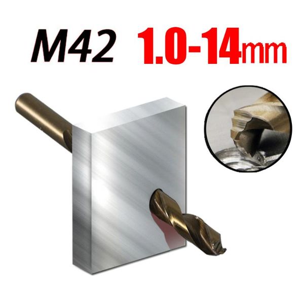 1pc hss m42 cobalt twist drill bit 1 -14mm used for drilling on hardened steel, cast iron & stainless steel
1pc hss m42 cobalt twist drill bit 1 -14mm used for drilling on hardened steel, cast iron & stainless steel