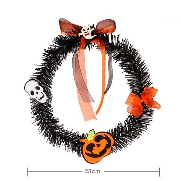 artificial halloween wreath garland plastic ring with cartoon halloween patches and ribbon bow
artificial halloween wreath garland plastic ring with cartoon halloween patches and ribbon bow