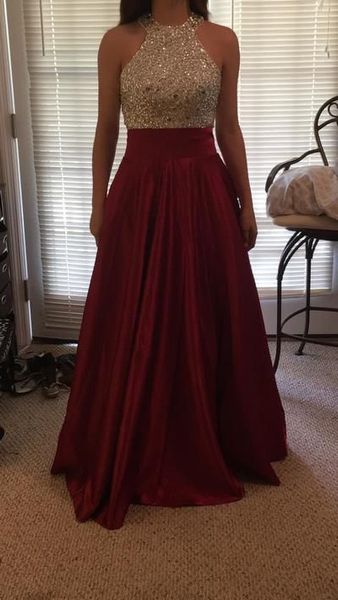 2019 beaded halter prom dresses red sleeveless backless evening party dress for women vestido de formatura, Black
2019 beaded halter prom dresses red sleeveless backless evening party dress for women vestido de formatura, Black
