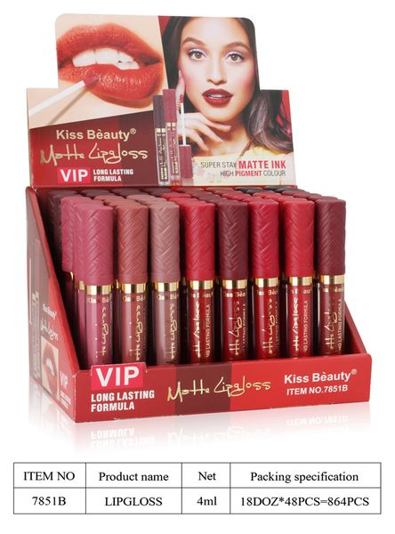 kiss beauty matte liquid lipstick waterproof velvet lip makeup tattoo long lasting lip gloss tint lipgloss tube korean cosmetics
kiss beauty matte liquid lipstick waterproof velvet lip makeup tattoo long lasting lip gloss tint lipgloss tube korean cosmetics