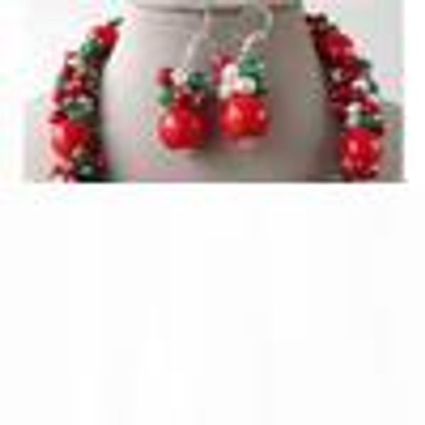 elegantfor christmas red coral & green jade gemstone & white pearl handmade necklace earring nf191, Silver
elegantfor christmas red coral & green jade gemstone & white pearl handmade necklace earring nf191, Silver