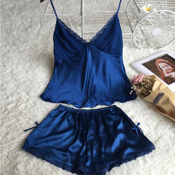blue women sleepwear intimate lingerie summer new home clothing sleep set nightwear pyjamas satin casual pajamas suit homewear, Black;red
blue women sleepwear intimate lingerie summer new home clothing sleep set nightwear pyjamas satin casual pajamas suit homewear, Black;red