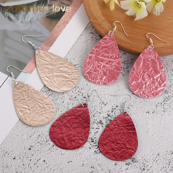 trend lightweight pu leather dangle earrings for women water wave pattern teardrop shape earring party jewelry gift, Silver
trend lightweight pu leather dangle earrings for women water wave pattern teardrop shape earring party jewelry gift, Silver