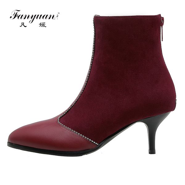 fanyuan 2019 plus size 34-48 fashion elegant winter boots women shoes woman thin heels party ankle boots woman, Black
fanyuan 2019 plus size 34-48 fashion elegant winter boots women shoes woman thin heels party ankle boots woman, Black