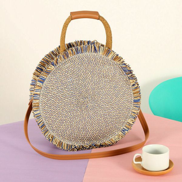 women straw beach bag round bohemian woven handbag straw rattan wicker vintage bag beach tassel handbag fringed tote
women straw beach bag round bohemian woven handbag straw rattan wicker vintage bag beach tassel handbag fringed tote