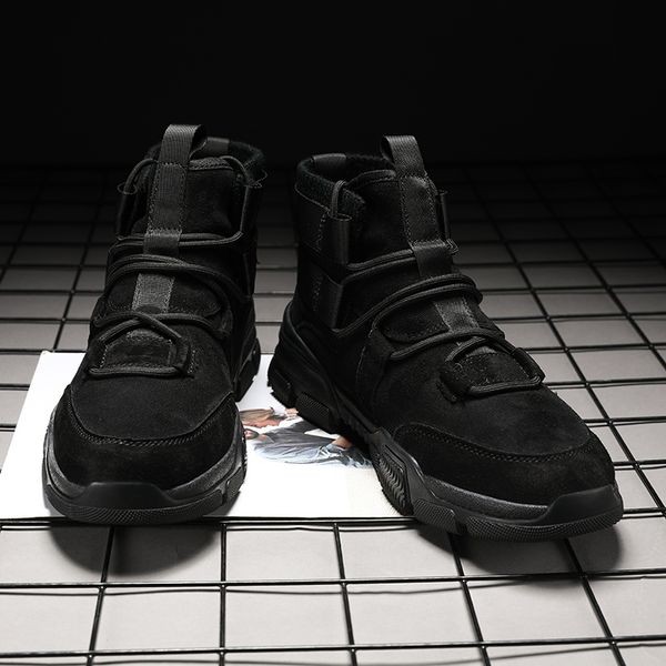 2019 new men's leather men's boots winter shoes ankle boots snow shoes work winter safety, Black
2019 new men's leather men's boots winter shoes ankle boots snow shoes work winter safety, Black