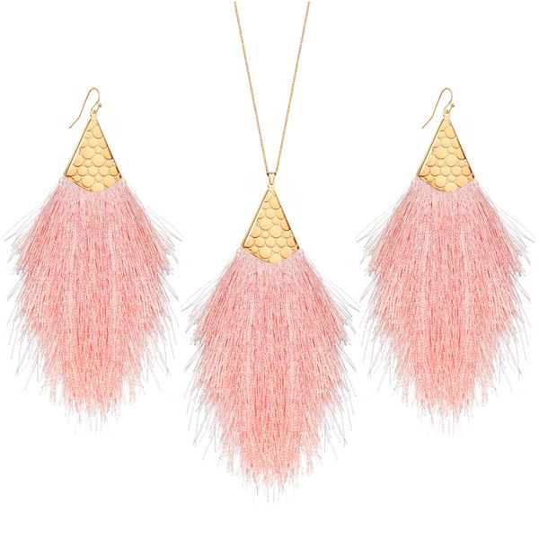 nigerian wedding bridal jewelry sets colorful tassel necklace & pendant women statement collar long earrings jewelry sets, Silver
nigerian wedding bridal jewelry sets colorful tassel necklace & pendant women statement collar long earrings jewelry sets, Silver