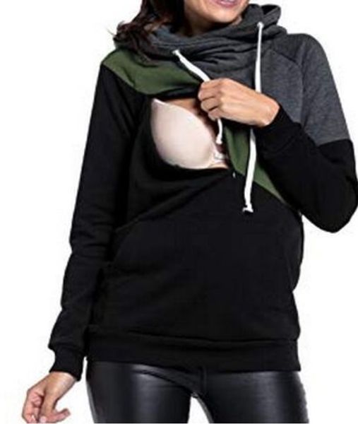 european and american fashionable multi-functional mother's splicing nursing long sleeve t-shirt a large number of women's nursing, Black
european and american fashionable multi-functional mother's splicing nursing long sleeve t-shirt a large number of women's nursing, Black