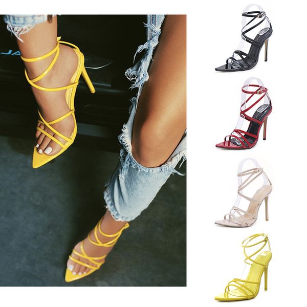 New ladies sandals sexy pointed gladiator sandal shoes cross tied leather stiletto heel women summer shoes large size 35-43
New ladies sandals sexy pointed gladiator sandal shoes cross tied leather stiletto heel women summer shoes large size 35-43
