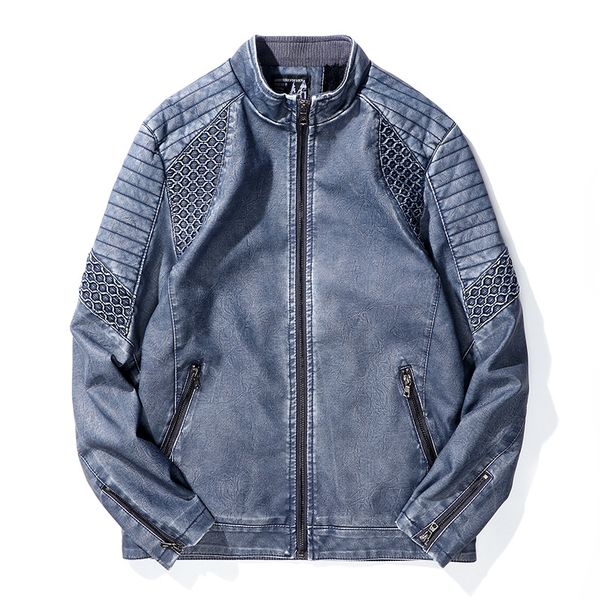 men leather jacket winter men's casual stand collar motorcycle pu leather jacket coat outerwear male clothes jaqueta de couro, Black
men leather jacket winter men's casual stand collar motorcycle pu leather jacket coat outerwear male clothes jaqueta de couro, Black