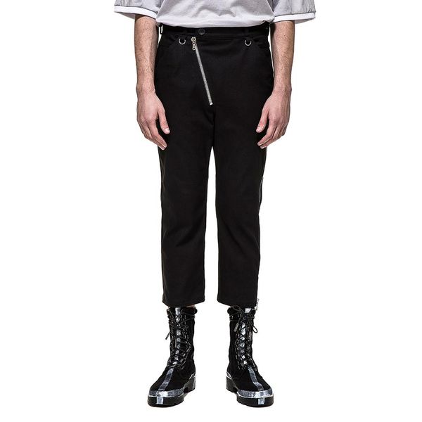 2019 new men's clothing hair stylist fashion walking show slim zipper splicing nine-minute pants plus size costumes 27-44, Black
2019 new men's clothing hair stylist fashion walking show slim zipper splicing nine-minute pants plus size costumes 27-44, Black