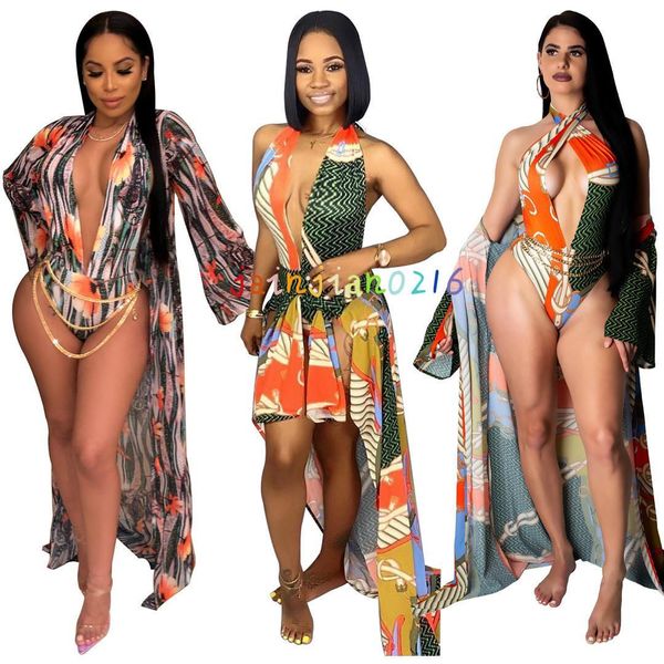 a8318 european and american ladies 2020 swimwear fashion casual one-piece printed shawl + bikini split swimsuit, White;black
a8318 european and american ladies 2020 swimwear fashion casual one-piece printed shawl + bikini split swimsuit, White;black