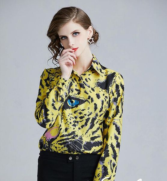 black leopard printed long sleeve yellow women rayon blouses with single breasted summer shirts lapel neck fashion ladies shirts, White
black leopard printed long sleeve yellow women rayon blouses with single breasted summer shirts lapel neck fashion ladies shirts, White