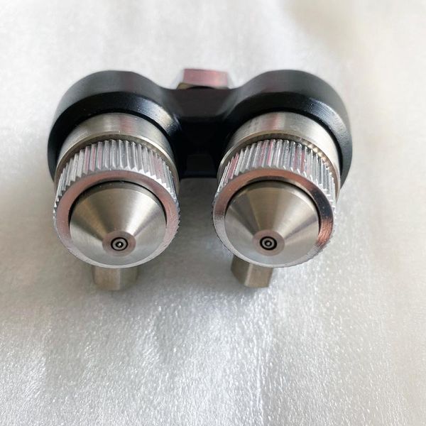 full stainless steel head of double nozzle spray gun